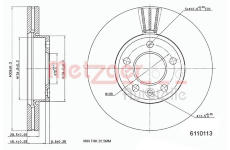 Brzdový kotouč METZGER 6110113