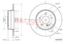 Brzdový kotouč METZGER 6110115