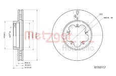 Brzdový kotouč METZGER 6110117