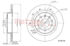 Brzdový kotouč METZGER 6110119