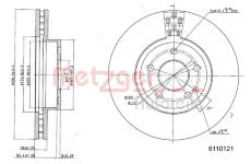 Brzdový kotouč METZGER 6110121