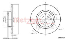 Brzdový kotouč METZGER 6110124
