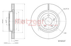 Brzdový kotouč METZGER 6110127