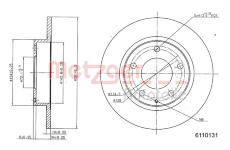 Brzdový kotouč METZGER 6110131