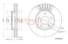 Brzdový kotouč METZGER 6110132