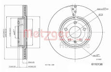 Brzdový kotouč METZGER 6110138