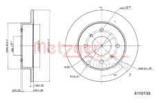 Brzdový kotouč METZGER 6110139