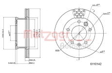 Brzdový kotouč METZGER 6110142