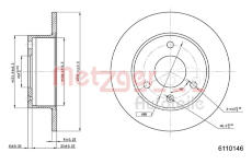 Brzdový kotouč METZGER 6110146