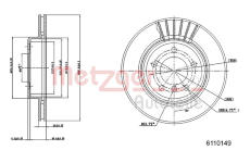 Brzdový kotouč METZGER 6110149