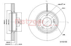 Brzdový kotouč METZGER 6110155