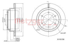 Brzdový kotouč METZGER 6110158