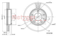 Brzdový kotouč METZGER 6110159