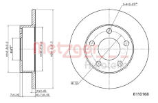 Brzdový kotouč METZGER 6110168