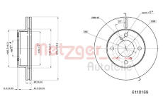 Brzdový kotouč METZGER 6110169