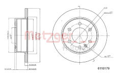 Brzdový kotouč METZGER 6110179