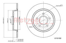 Brzdový kotouč METZGER 6110180