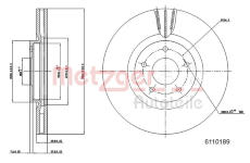 Brzdový kotouč METZGER 6110189