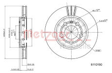 Brzdový kotouč METZGER AUTOTEILE 6110190