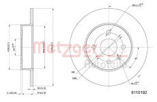 Brzdový kotouč METZGER 6110192