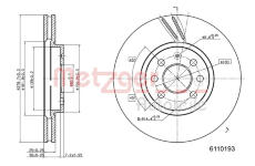 Brzdový kotouč METZGER 6110193