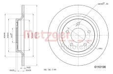 Brzdový kotouč METZGER 6110198