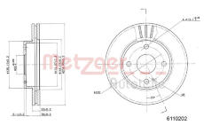 Brzdový kotouč METZGER 6110202