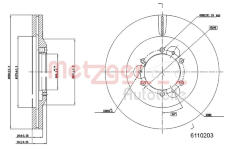 Brzdový kotouč METZGER 6110203