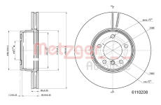 Brzdový kotouč METZGER 6110208