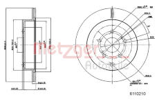 Brzdový kotouč METZGER 6110210