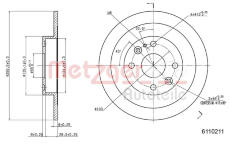 Brzdový kotouč METZGER 6110211