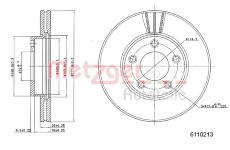 Brzdový kotouč METZGER 6110213