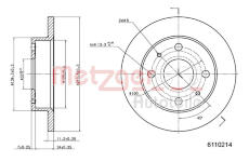 Brzdový kotouč METZGER AUTOTEILE 6110214