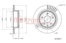 Brzdový kotouč METZGER 6110217