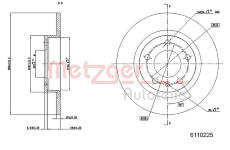 Brzdový kotouč METZGER 6110225