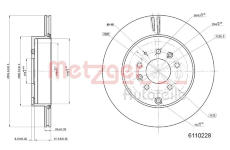 Brzdový kotouč METZGER 6110228