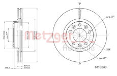 Brzdový kotouč METZGER 6110230