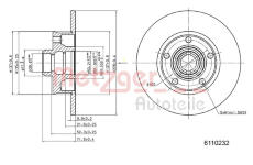 Brzdový kotouč METZGER 6110232