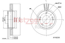 Brzdový kotouč METZGER 6110235