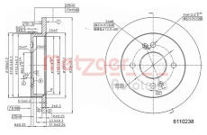 Brzdový kotouč METZGER 6110238