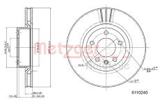 Brzdový kotouč METZGER 6110240