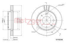 Brzdový kotouč METZGER 6110248