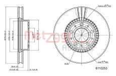 Brzdový kotouč METZGER 6110253