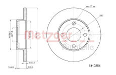 Brzdový kotouč METZGER 6110254
