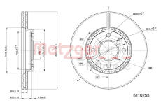 Brzdový kotouč METZGER 6110255