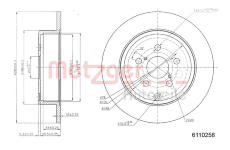 Brzdový kotouč METZGER 6110258