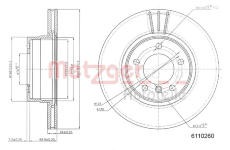 Brzdový kotouč METZGER 6110260