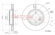 Brzdový kotouč METZGER 6110263