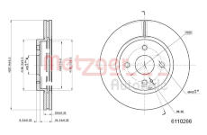 Brzdový kotouč METZGER 6110266