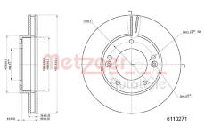 Brzdový kotouč METZGER 6110271